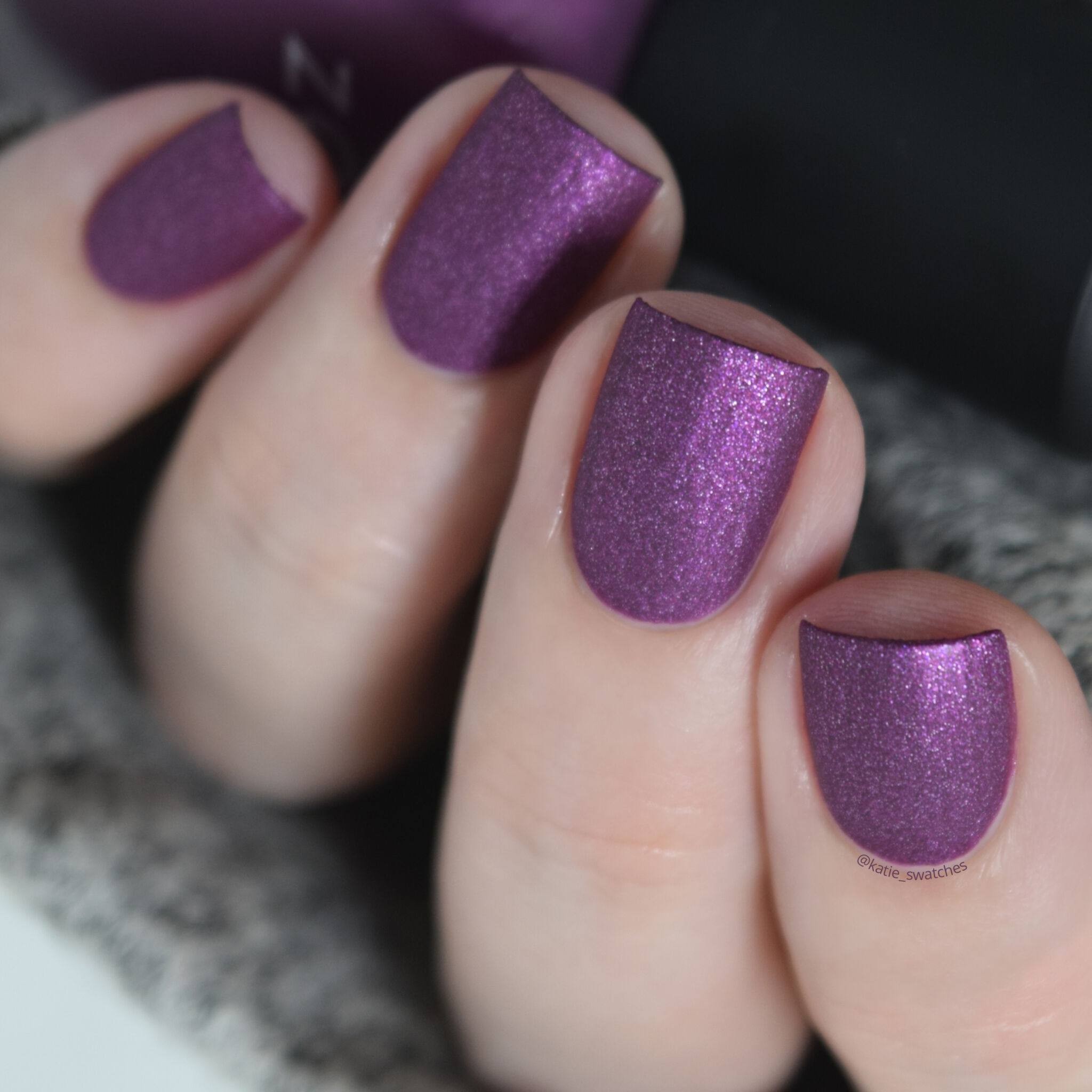 Zoya - Harlow MatteVelvet purple matte nail polish swatch - Winter 2009 MatteVelvet Collection