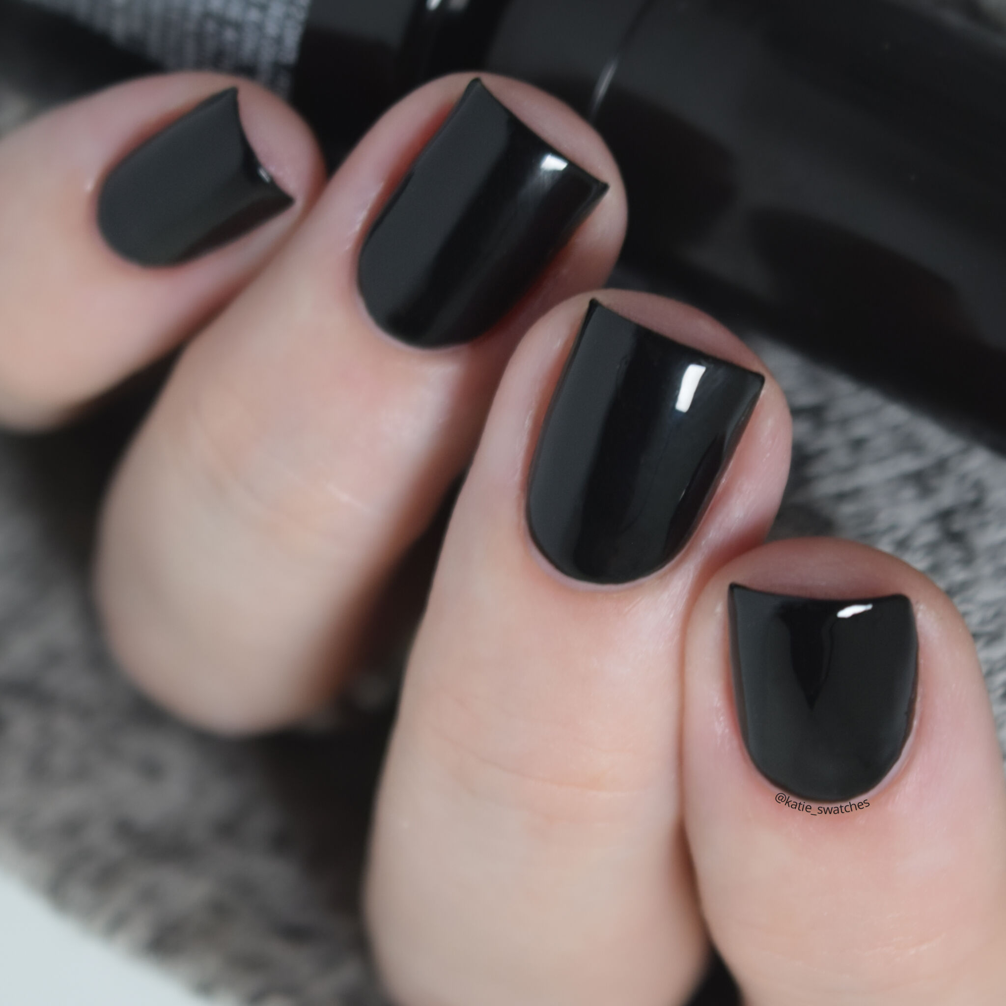 Revlon Stiletto 270 black creme nail polish swatch - drugstore nail polish