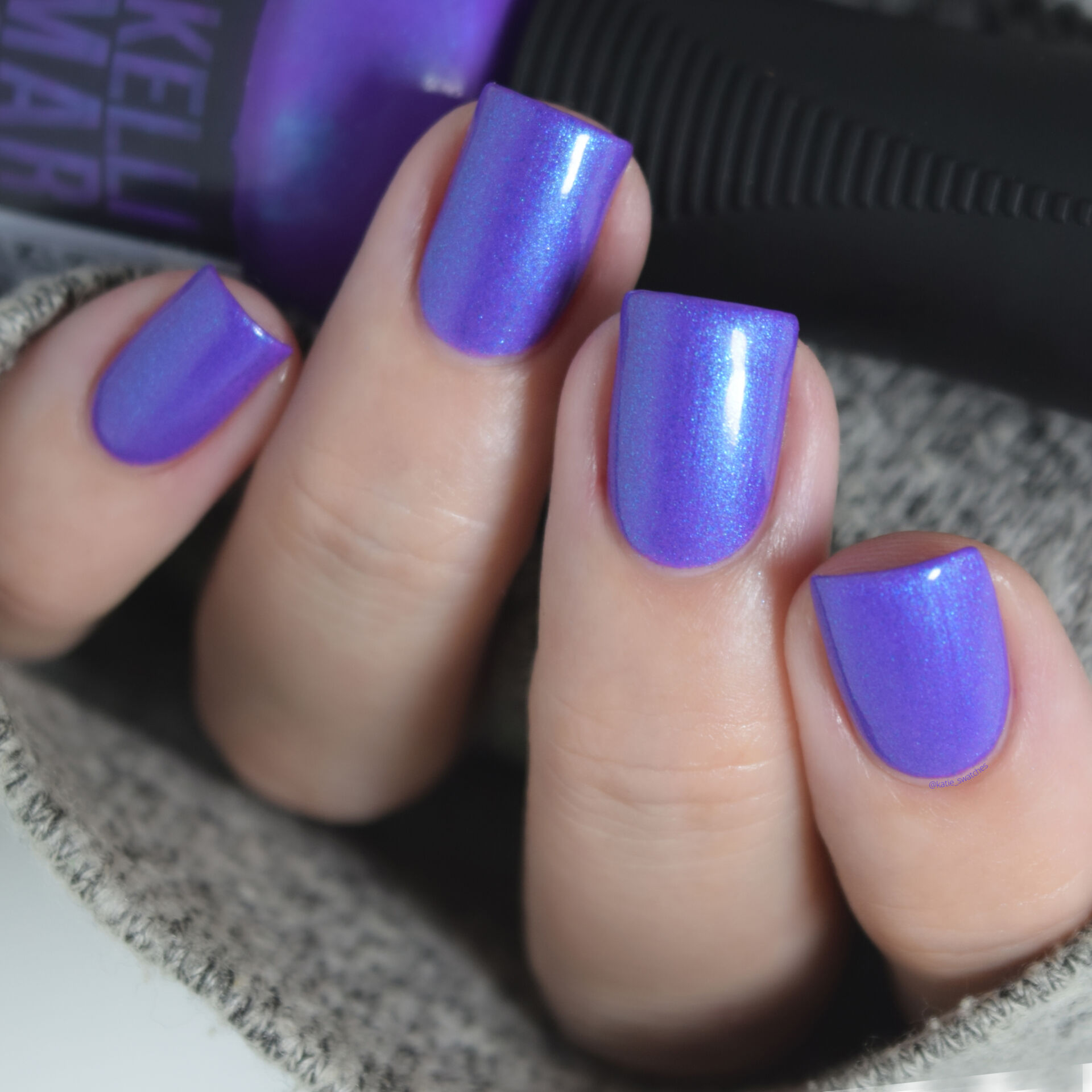 ORLY Kelli's Solar Flare nail polish swatch - part of the ORLY x Kelli Marissa Trio nail polish - purple nail polish with blue shimmer