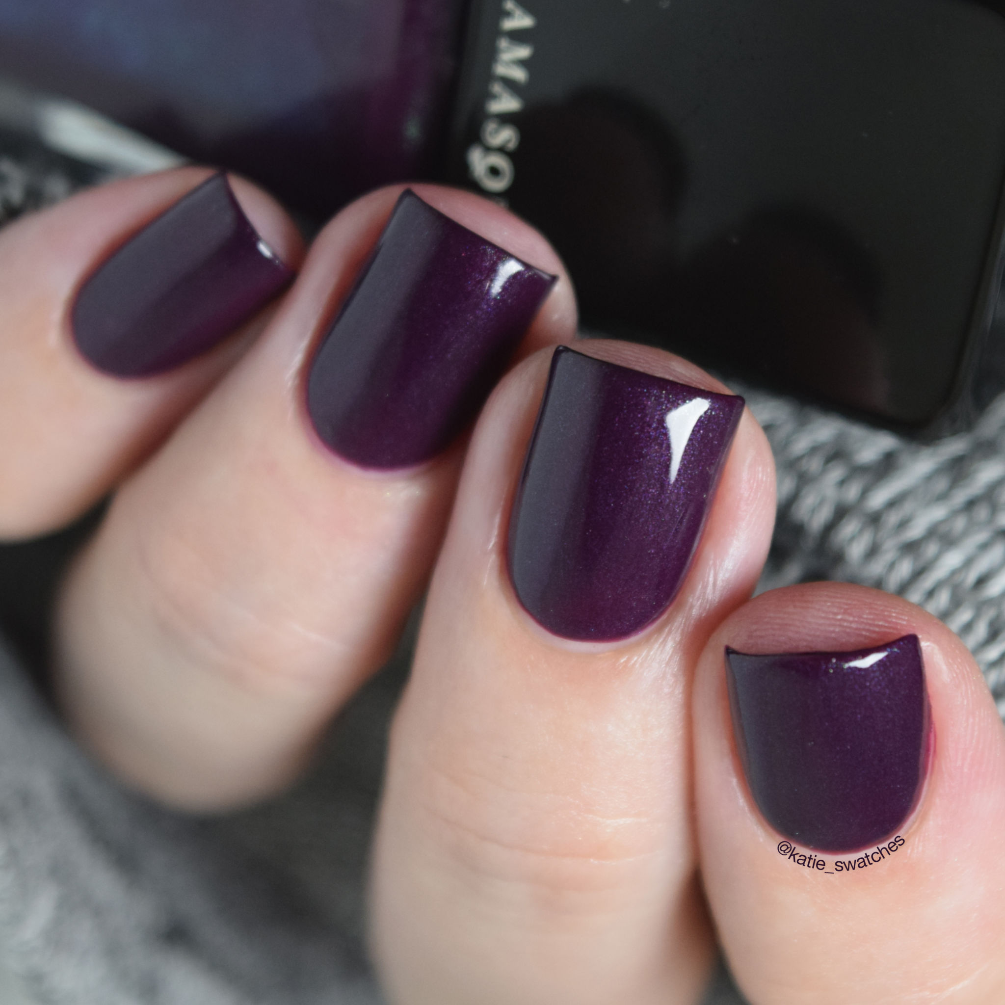 Illamasqua Gothiqua nail polish swatch - dark purple