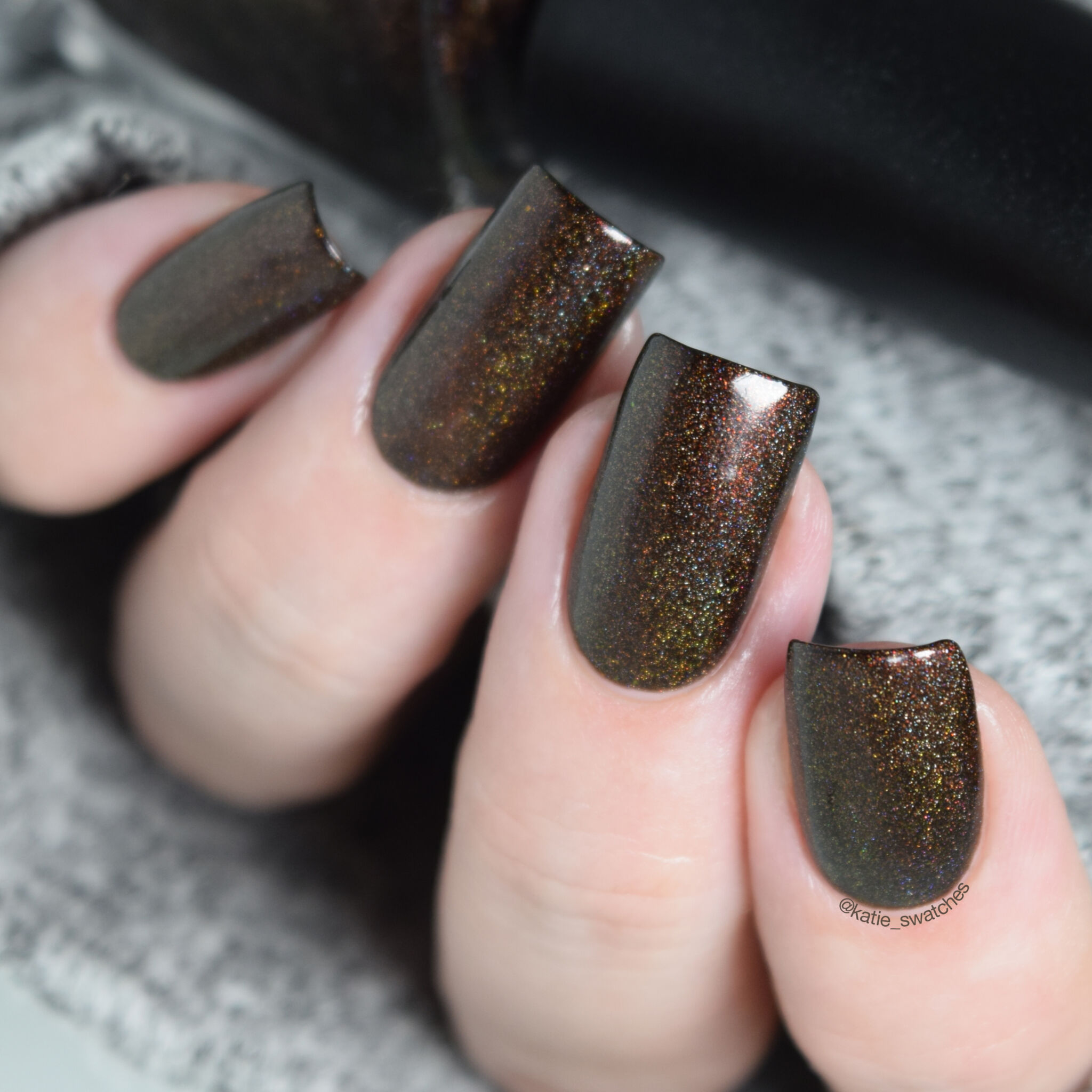 Colors by llarowe How About A Brownie Dogg? brown holographic nail polish - Polish Pickup February 2019