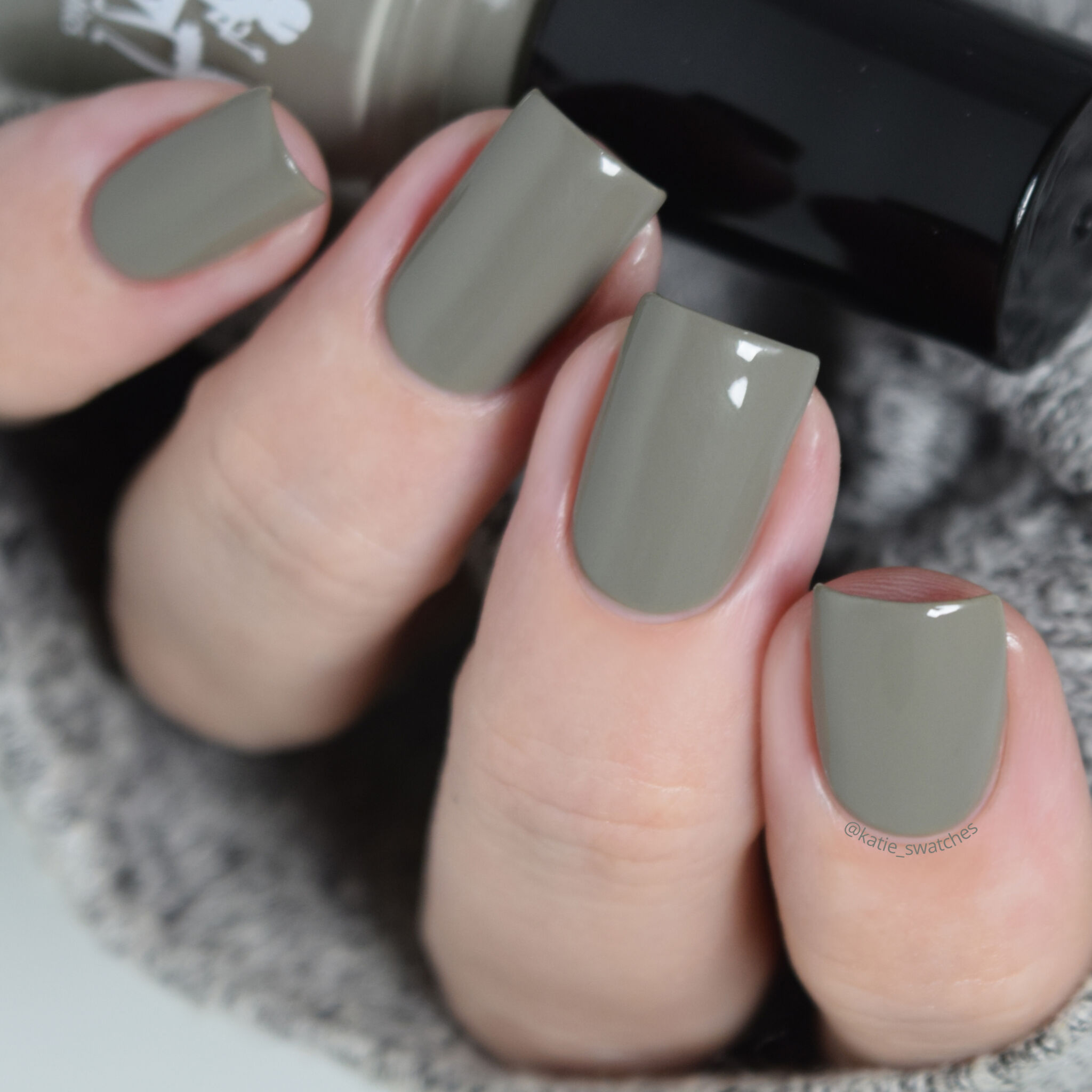 Girly Bits - Sage Against the Machine medium sage green crelly nail polish swatch