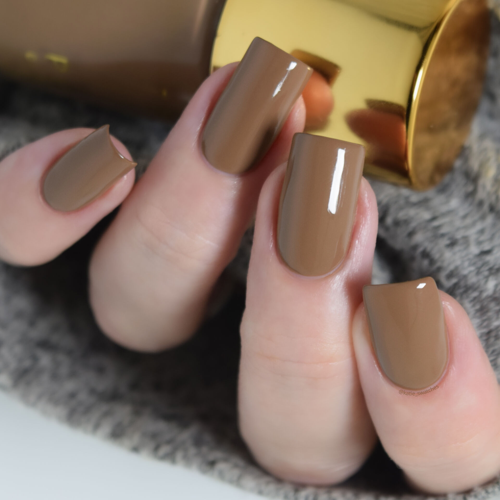 Tripe O Polish - Oduduwa mocha brown beige creme nail polish swatch