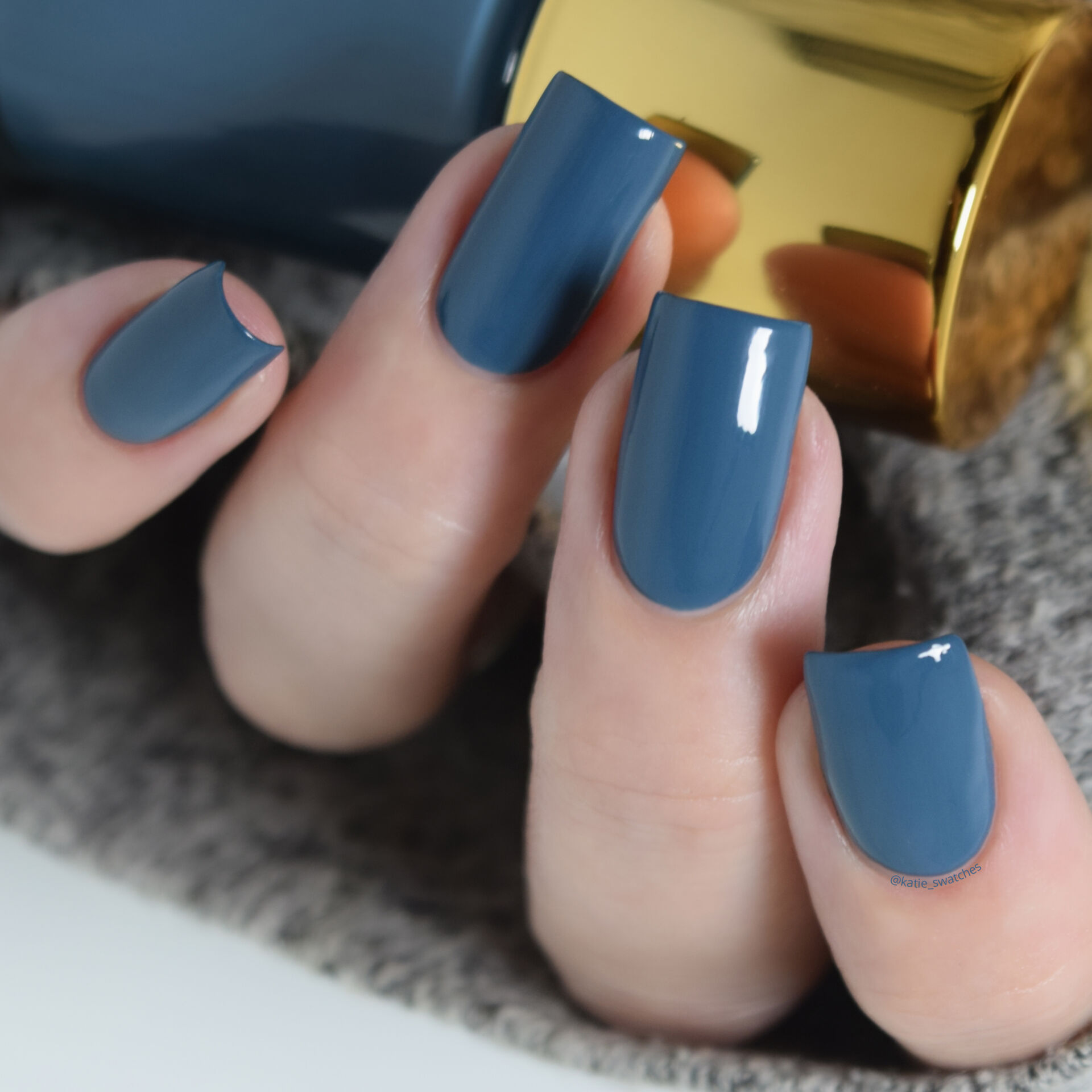 Tripe O Polish - Oyo denim blue creme nail polish swatch